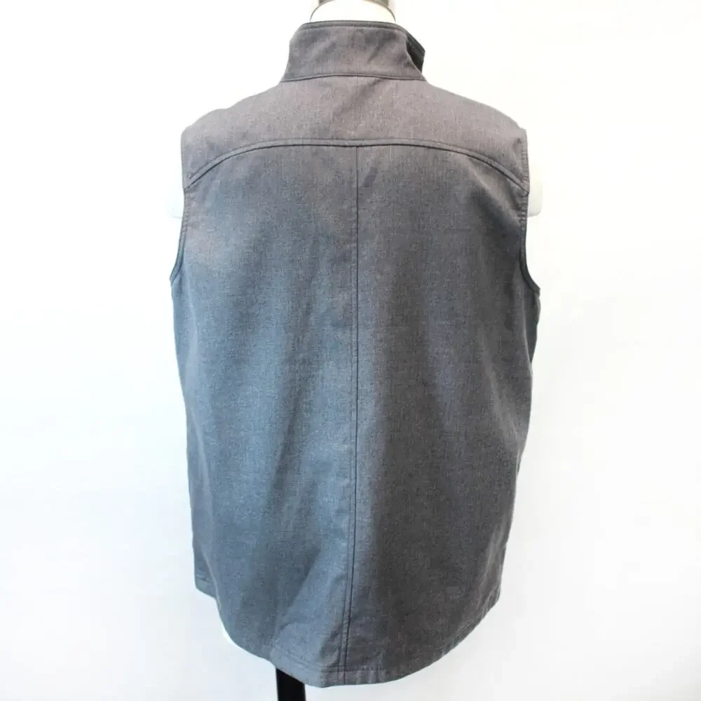 Exofficio Gray Full Zip Pockets Vest Coat Jacket XL